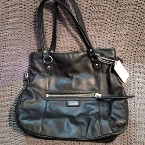 EUC Black Coach Purse - large 12 inches.